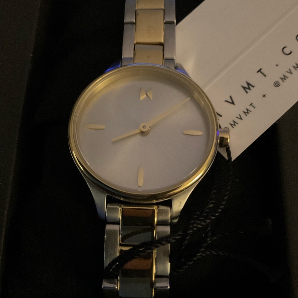MVMT Two-Tone Gold and Silver Bracelet Band Women’s Watch.